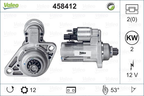 Valeo 458412 - Стартер autocars.com.ua