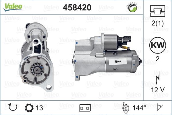 Valeo 458420 - Стартер autocars.com.ua