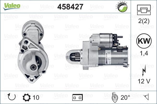 Valeo 458427 - Стартер autocars.com.ua