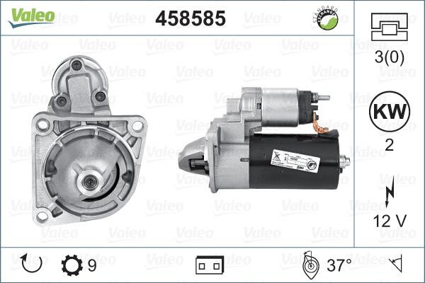 Valeo 458585 - Стартер avtokuzovplus.com.ua