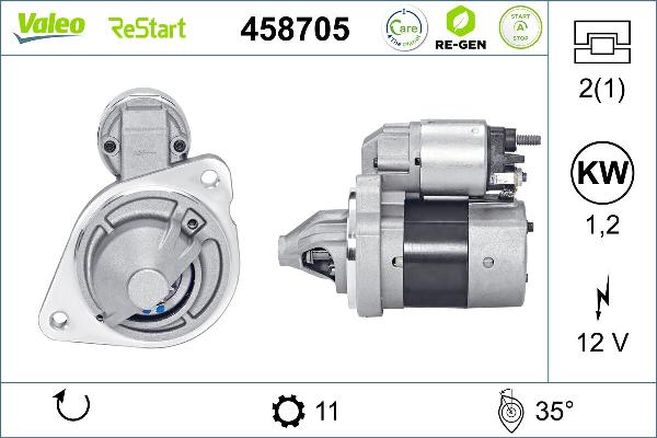 VALEO 458705 - Стартер autocars.com.ua