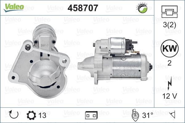 Valeo 458707 - Стартер avtokuzovplus.com.ua