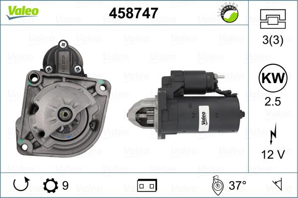 Valeo 458747 - Стартер autodnr.net