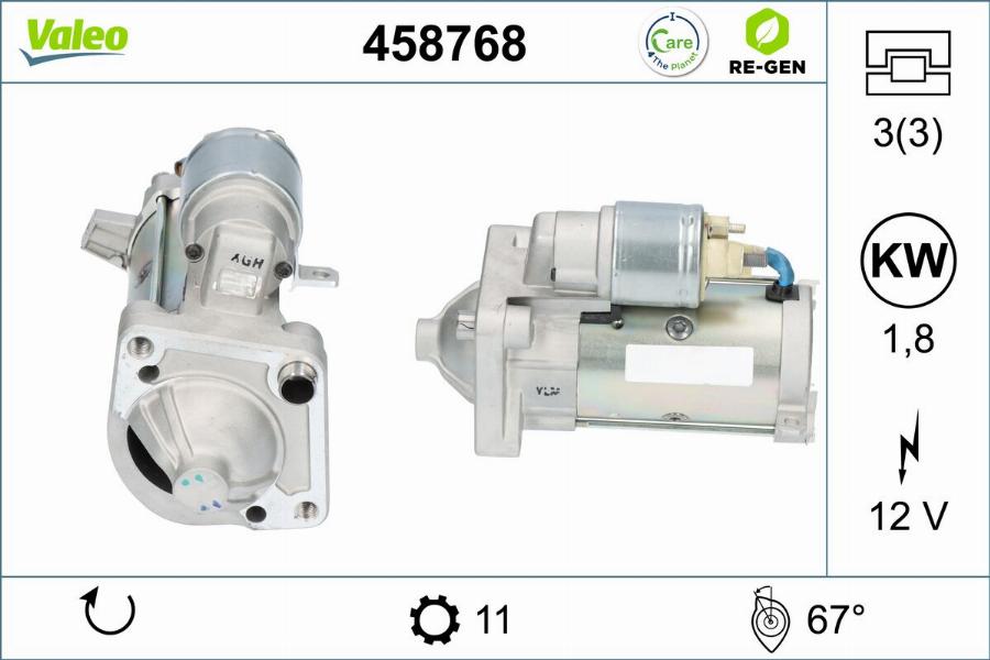 Valeo 458768 - Стартер avtokuzovplus.com.ua