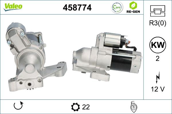 VALEO 458774 - Стартер autocars.com.ua
