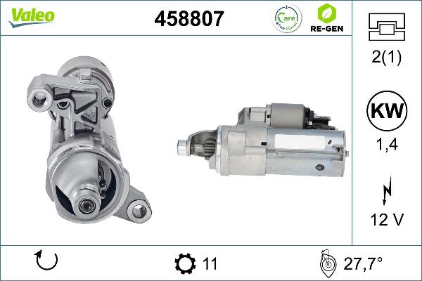 VALEO 458807 - Стартер autocars.com.ua