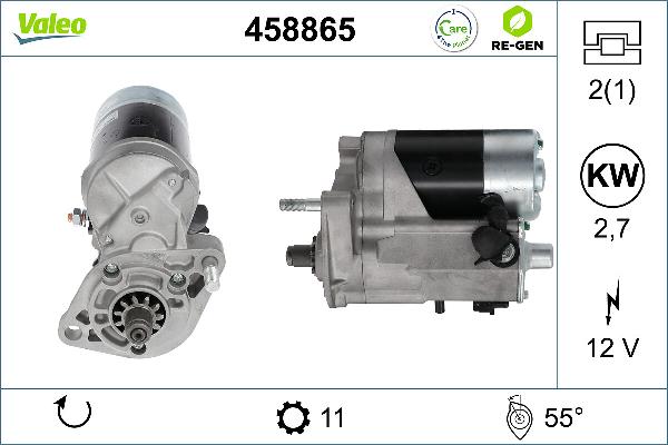 VALEO 458865 - Стартер autocars.com.ua