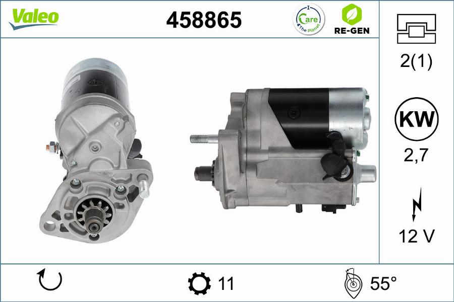 Valeo 458865 - Стартер autodnr.net