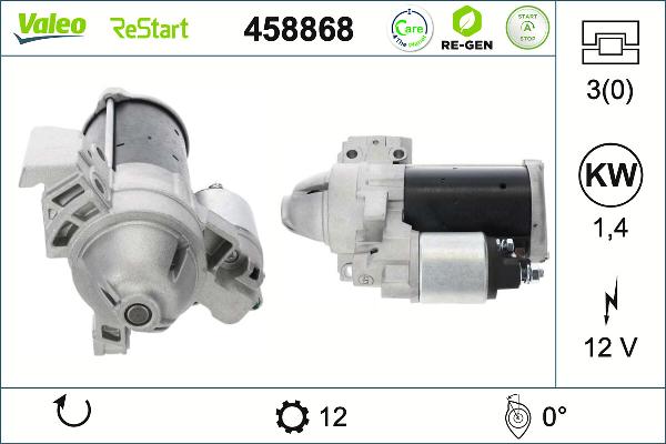 VALEO 458868 - Стартер autocars.com.ua