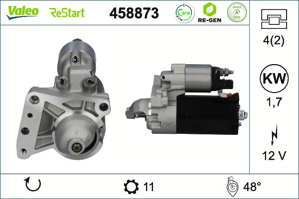 VALEO 458873 - Стартер autocars.com.ua