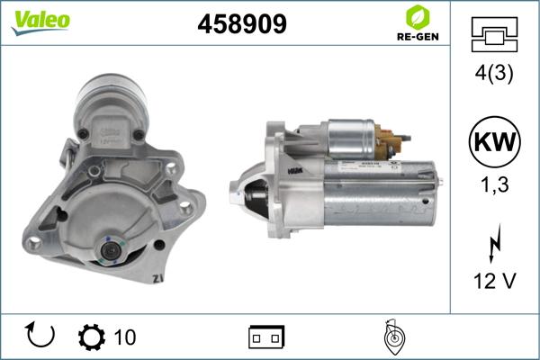 Valeo 458909 - Стартер autocars.com.ua