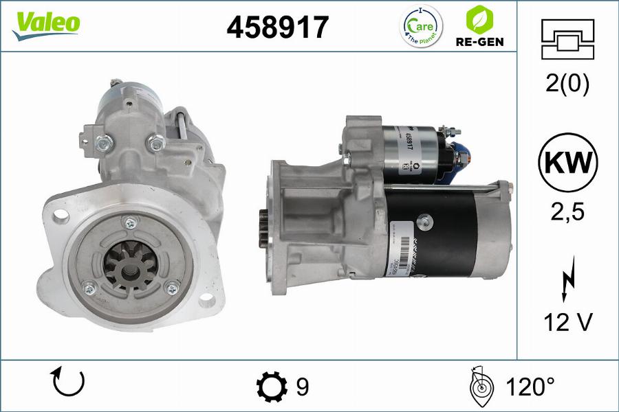 Valeo 458917 - Стартер avtokuzovplus.com.ua