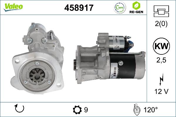 VALEO 458917 - Стартер autocars.com.ua