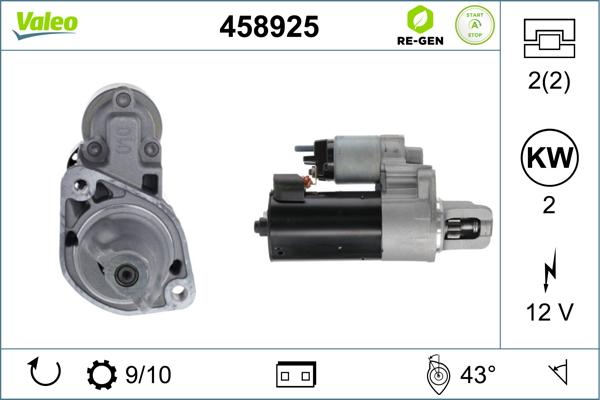 Valeo 458925 - Стартер autodnr.net