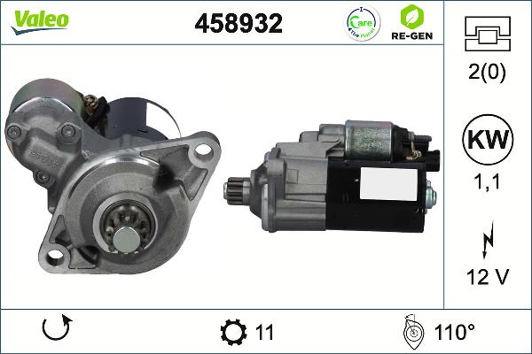VALEO 458932 - Стартер autocars.com.ua