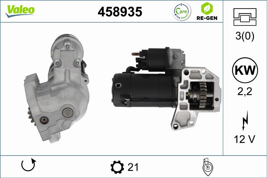 Valeo 458935 - Стартер autodnr.net