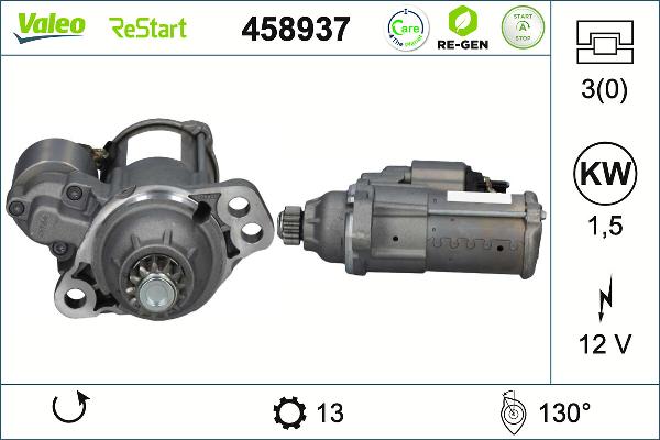 VALEO 458937 - Стартер autocars.com.ua
