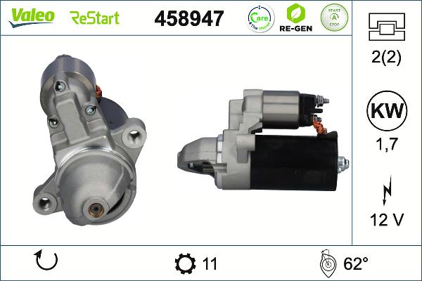VALEO 458947 - Стартер autocars.com.ua