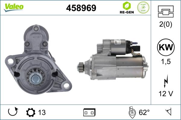 Valeo 458969 - Стартер autocars.com.ua