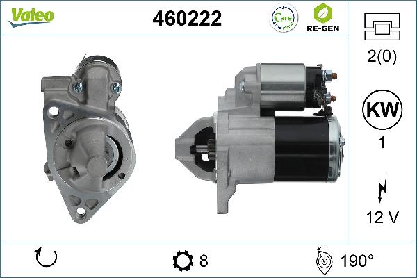 VALEO 460222 - Стартер autocars.com.ua
