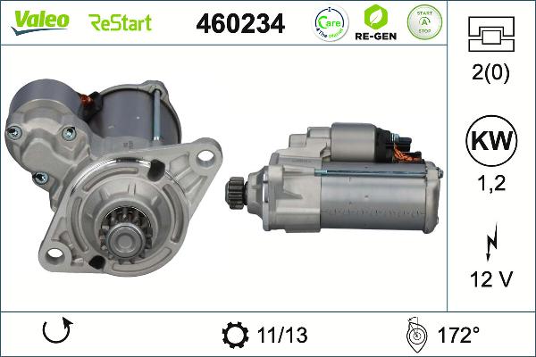 VALEO 460234 - Стартер autocars.com.ua
