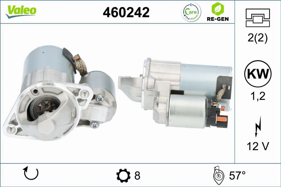 Valeo 460242 - Стартер avtokuzovplus.com.ua