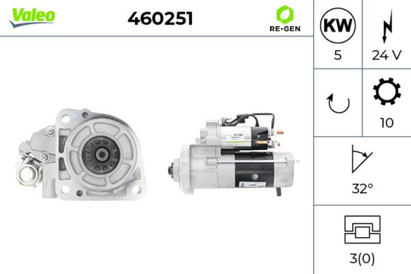 VALEO 460251 - Стартер autocars.com.ua