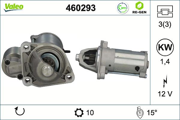 VALEO 460293 - Стартер autocars.com.ua