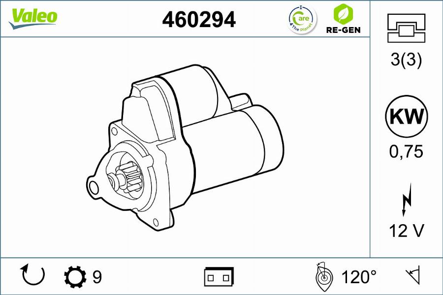 Valeo 460294 - Стартер avtokuzovplus.com.ua