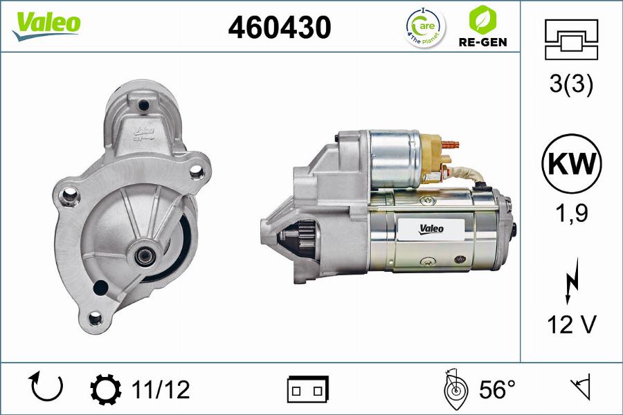 Valeo 460430 - Стартер autodnr.net