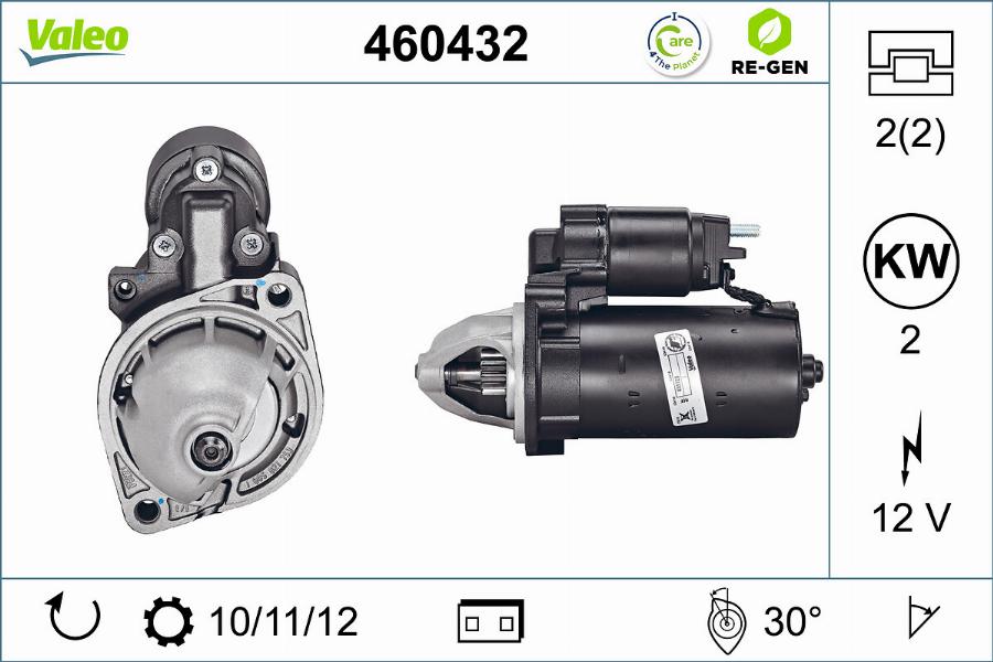 Valeo 460432 - Стартер avtokuzovplus.com.ua