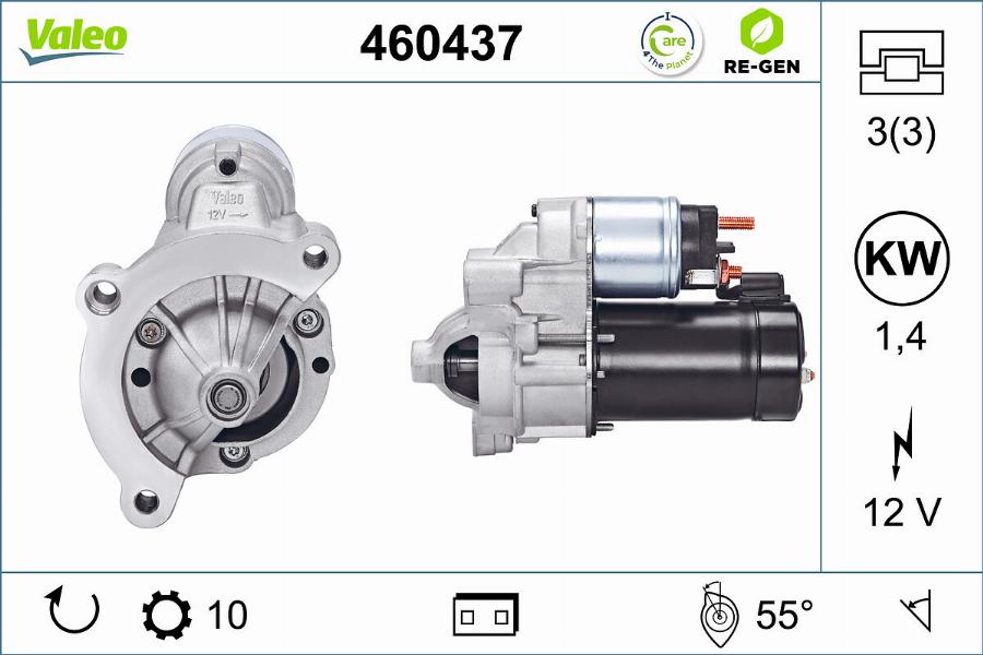 Valeo 460437 - Стартер autodnr.net