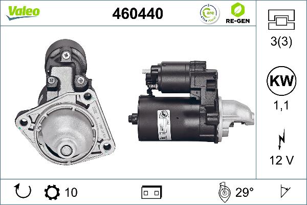 VALEO 460440 - Стартер autocars.com.ua