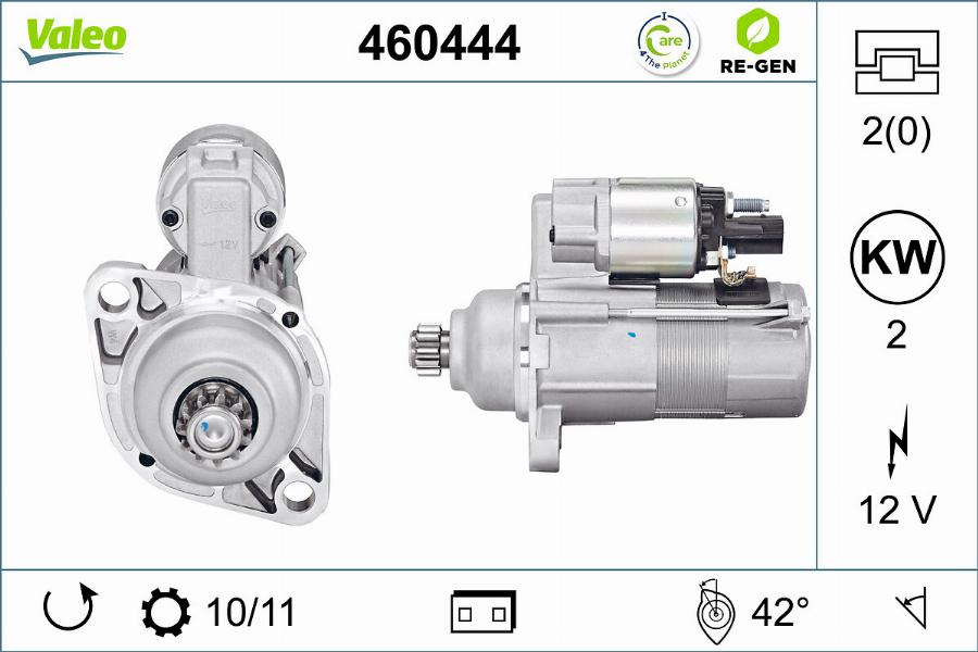 Valeo 460444 - Стартер autocars.com.ua