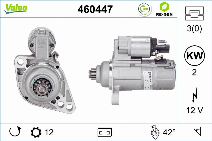 Valeo 460447 - Стартер autocars.com.ua