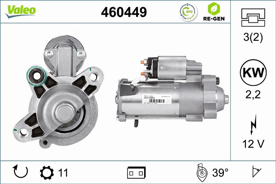 Valeo 460449 - Стартер autocars.com.ua