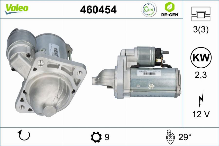 Valeo 460454 - Стартер autocars.com.ua