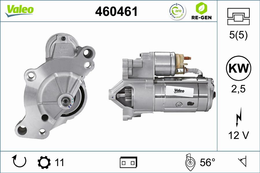 Valeo 460461 - Стартер autocars.com.ua