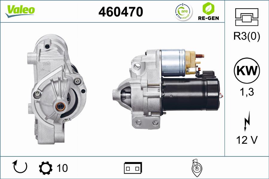 Valeo 460470 - Стартер autocars.com.ua