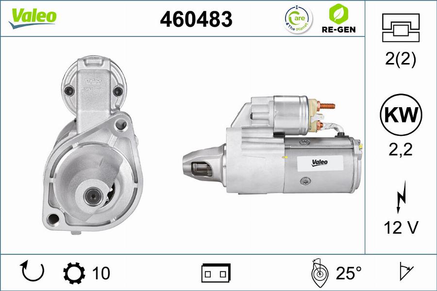 Valeo 460483 - Стартер autocars.com.ua