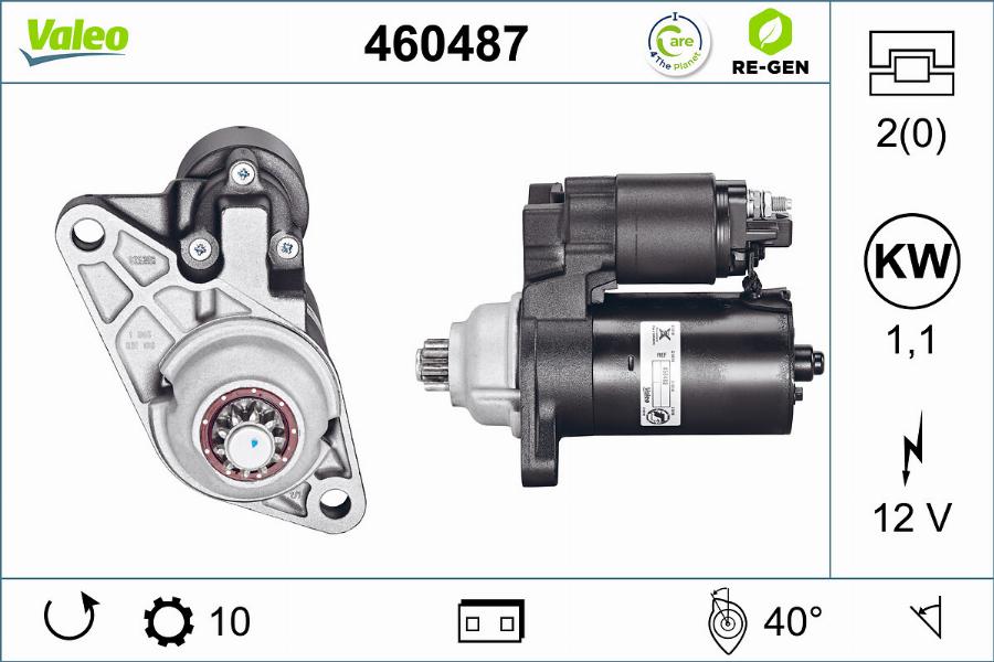 Valeo 460487 - Стартер avtokuzovplus.com.ua