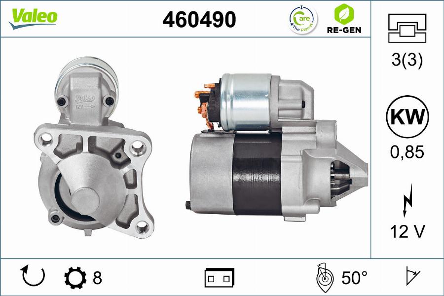 Valeo 460490 - Стартер avtokuzovplus.com.ua