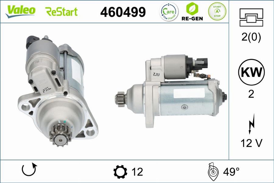 Valeo 460499 - Стартер autocars.com.ua