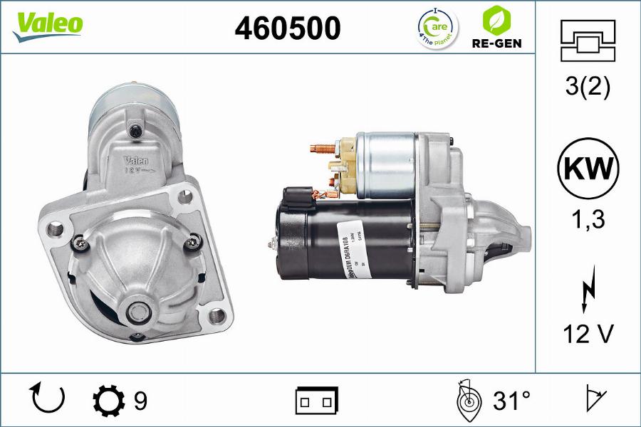 Valeo 460500 - Стартер autocars.com.ua