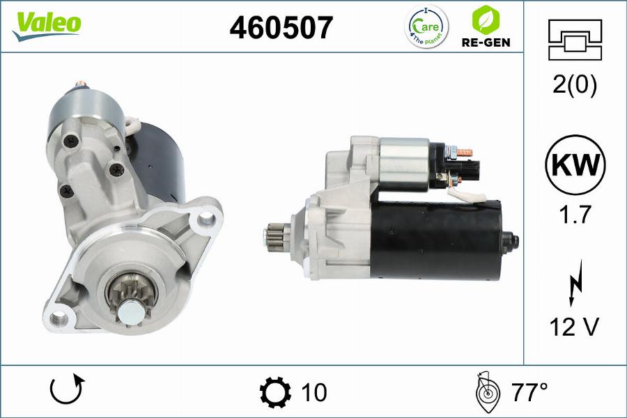 Valeo 460507 - Стартер avtokuzovplus.com.ua