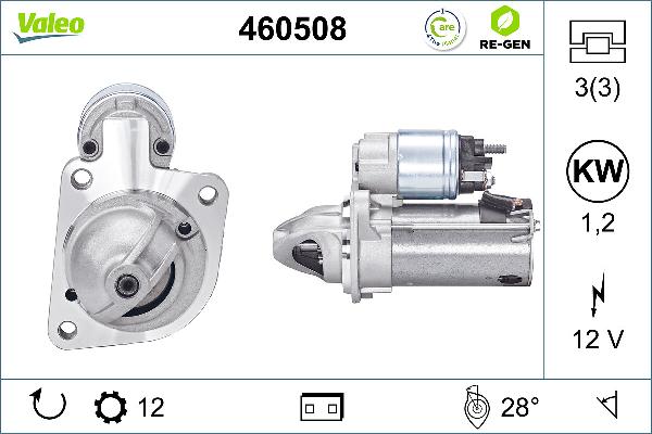 VALEO 460508 - Стартер autocars.com.ua