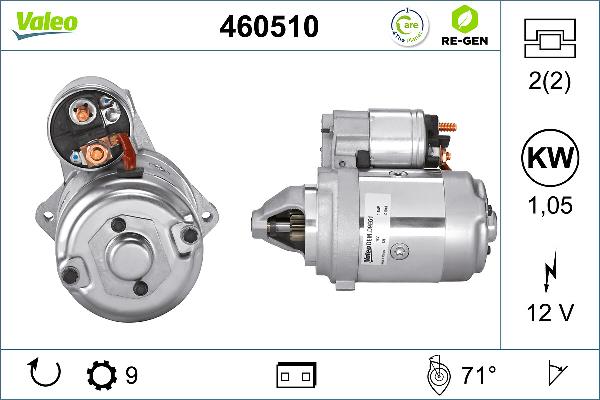 VALEO 460510 - Стартер autocars.com.ua
