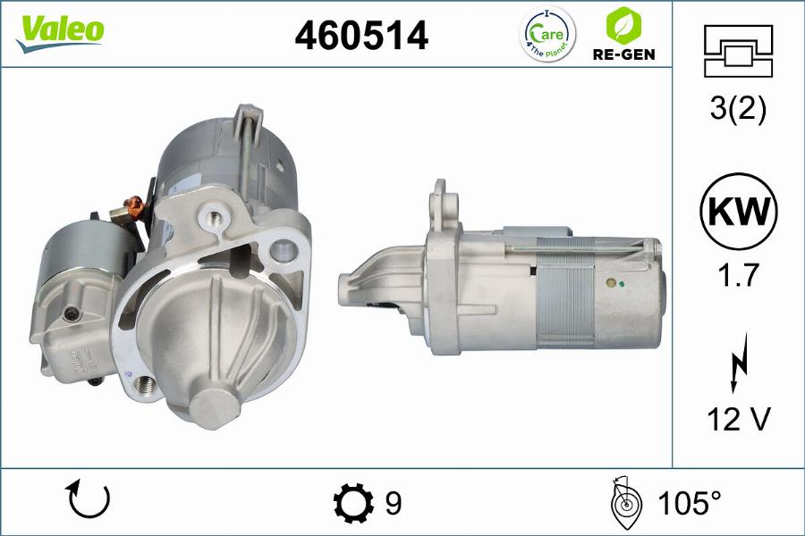 Valeo 460514 - Стартер autocars.com.ua