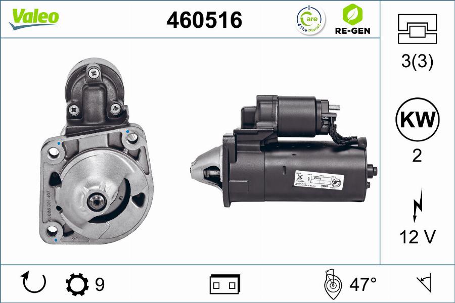 Valeo 460516 - Стартер autocars.com.ua