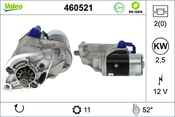 VALEO 460521 - Стартер autocars.com.ua